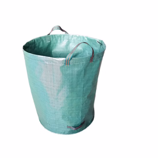 Plastic Durable 272L Folding Grow Bag PP Waterproof Landscape Garden Waste Bag with Handle Sacks